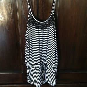 Black & White Striped Coverup